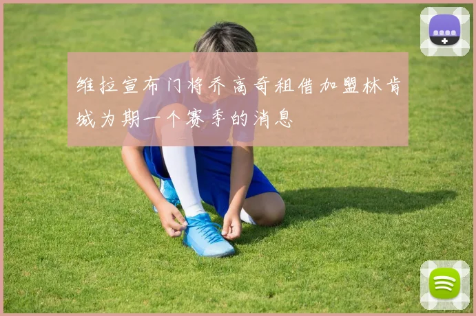 维拉宣布门将乔高奇租借加盟林肯城为期一个赛季的消息